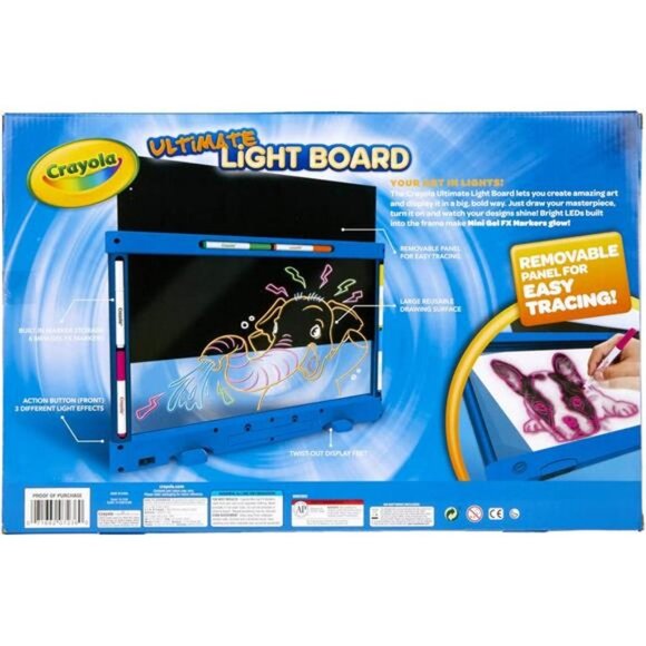 Crayola Ultimate Light Board Blue, Drawing Tablet, For Kids, Ages 6, 7, 8, 9 - Picture 6 of 7